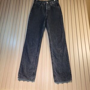 Denim Forum The Joni High Rise Loose 30L Jeans Washed Black 25